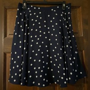 Pixley Navy Polka Dot Skirt